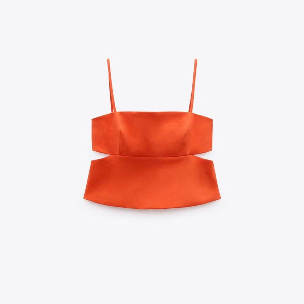 ZARA Orange Crop Top